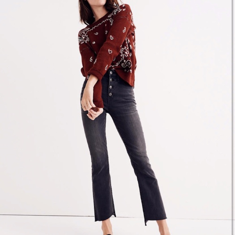 Madewell Jeans Cali Demi-Boot Asymmetrical Hem 26S
